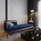 Sofá cama Essex de terciopelo azul de Javier Gomez, Imagen 3