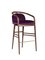 Tabouret de Bar Essex en Velours Violet par Javier Gomez 1