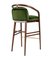 Tabouret de Bar Essex en Velours Vert par Javier Gomez 3