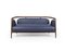 Blaues Essex Ledersofa von Javier Gomez 1