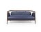 Essex Blue Leather Sofa by Javier Gomez 1