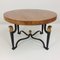 Oak and Wrought Iron Coffee Table, France, 1940s 1