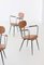 Italian Dining Chairs in Iron and Teak, 1950s, Set of 4 4