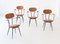 Italian Dining Chairs in Iron and Teak, 1950s, Set of 4 12