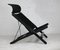 Armlehnstuhl aus Holz, Stahl und Schwarzem Leinen von Tord Bjorklund für Ikea, 1990er 14