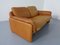 Cognacfarbener DS-61 Ledersessel & 2-Sitzer Sofa von de Sede, 1960er, 2er Set 21