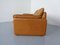 Poltrona DS-61 in pelle color cognac con divano a due posti di de Sede, anni '60, set di 2, Immagine 23