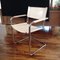 White Leather Cantilever Chair, Image 1
