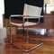 White Leather Cantilever Chair 7