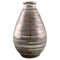 Art Deco French Vase in Glazed Stoneware by Lucien Brisdoux 1