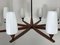 Mid-Century Teak Chandelier by Uno & Osten Kristiansson for Luxus, Image 4