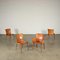 Beech & Leather Model Cos Chairs by Josep LLuscà for Cassina, Set of 4 2