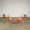 Beech & Leather Model Cos Chairs by Josep LLuscà for Cassina, Set of 4, Image 2