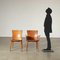 Buchenholz & Leder Modell Cos Stühle von Josep LLuscà für Cassina, 4er Set 3