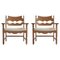 Scandinavian Modern Razor Blade Lounge Chairs in Bouclé by Henning Kjærnulff, Set of 2, Image 1