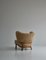 Scandinavian Modern Lounge Chair in Lamb's Wool by Otto Schulz for Boet, 1940s 9