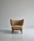 Scandinavian Modern Lounge Chair in Lamb's Wool by Otto Schulz for Boet, 1940s 4