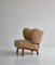 Scandinavian Modern Lounge Chair in Lamb's Wool by Otto Schulz for Boet, 1940s 5