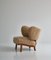 Scandinavian Modern Lounge Chair in Lamb's Wool by Otto Schulz for Boet, 1940s, Image 5