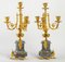 Gilded Bronze and Blue Marble Mantel Set, Set of 3 8