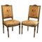 End of 19th Century Carved Wood Chairs and Aubusson Tapestry, Set of 2 1