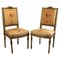 End of 19th Century Carved Wood Chairs and Aubusson Tapestry, Set of 2, Image 1