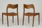 Vintage Dining Chairs by Niels O. Møller, Set of 10, Image 4