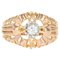 French Diamond 18 Karat Yellow Gold Openwork Ring, 1950s 1