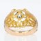 French Diamond 18 Karat Yellow Gold Openwork Ring, 1950s 10