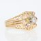 French Diamond 18 Karat Yellow Gold Openwork Ring, 1950s 8