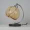 French Walnut, Chrome & Opaline Glass Table Lamp, 1930s 5
