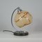French Walnut, Chrome & Opaline Glass Table Lamp, 1930s 2