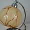 French Walnut, Chrome & Opaline Glass Table Lamp, 1930s, Image 7