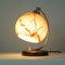 Lampe de Bureau en Noyer, Chrome et Verre Opalin, France, 1930s 4