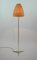 Mid-Century Adjustable Bienenkorb Wicker Brass Floor Lamp 11