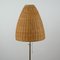 Mid-Century Adjustable Bienenkorb Wicker Brass Floor Lamp 5