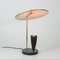 Lámpara de mesa francesa Mid-Century reflectante de latón en negro, años 50, Imagen 15