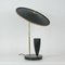 Lámpara de mesa francesa Mid-Century reflectante de latón en negro, años 50, Imagen 5