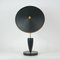Mid-Century French Reflecting Black and Brass Table Lamp, 1950s, Image 2