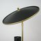 Mid-Century French Reflecting Black and Brass Table Lamp, 1950s 12
