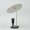 Mid-Century French Reflecting Black and Brass Table Lamp, 1950s 7