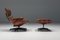 Lounge Chair in Brown with Ottoman by Eames for Herman Miller, 1960s, Set of 2 2