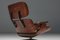 Lounge Chair in Brown with Ottoman by Eames for Herman Miller, 1960s, Set of 2, Image 8