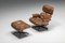 Lounge Chair in Brown with Ottoman by Eames for Herman Miller, 1960s, Set of 2 4