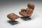 Lounge Chair in Brown with Ottoman by Eames for Herman Miller, 1960s, Set of 2, Image 4