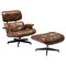 Lounge Chair in Brown with Ottoman by Eames for Herman Miller, 1960s, Set of 2 1