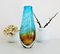 Italian Hand-Crafted Sommerso Murano Glass Flower Vase, Image 3