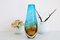 Italian Hand-Crafted Sommerso Murano Glass Flower Vase, Image 13