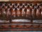 Art Deco Chesterfield Sofa aus braunem Leder, 1920er 4