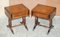 Hardwood Extending End Tables, Set of 2, Image 2